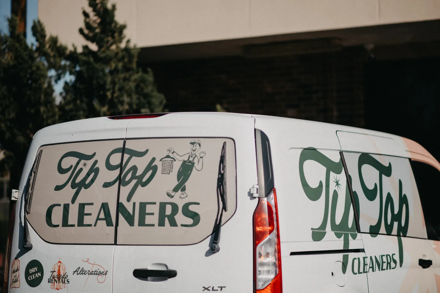 Tip Top Cleaners local pickup and delivery van